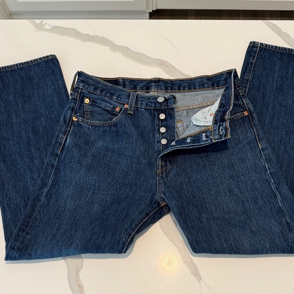 Levi's 501 Dark Blue Straight Jeans 31/30